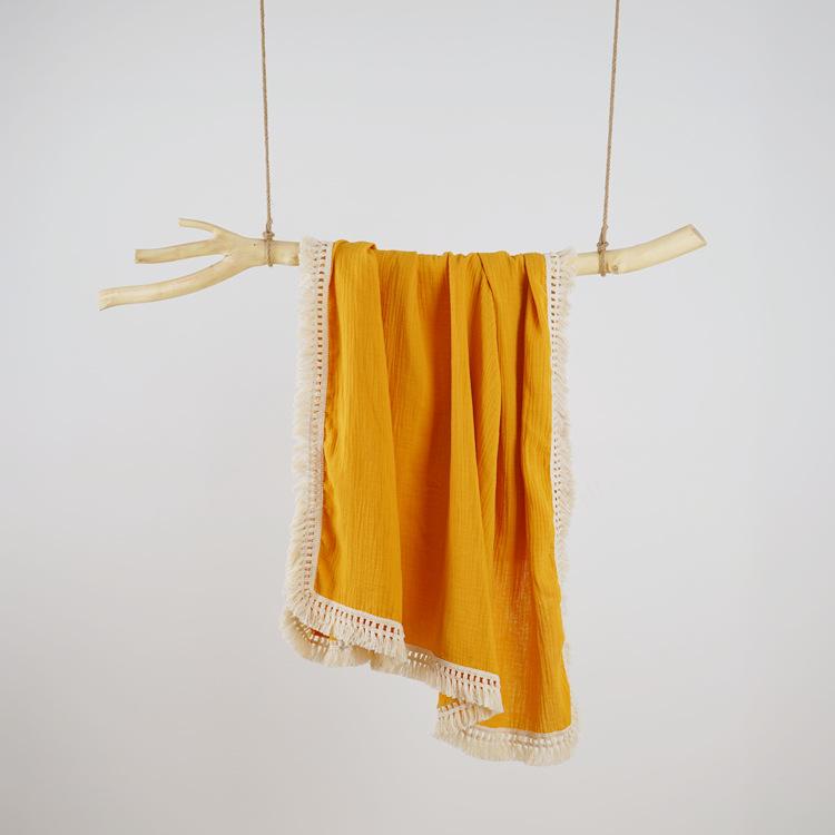 Children's Tassel Gauze Blanket Newborn Bath Towel Blanket