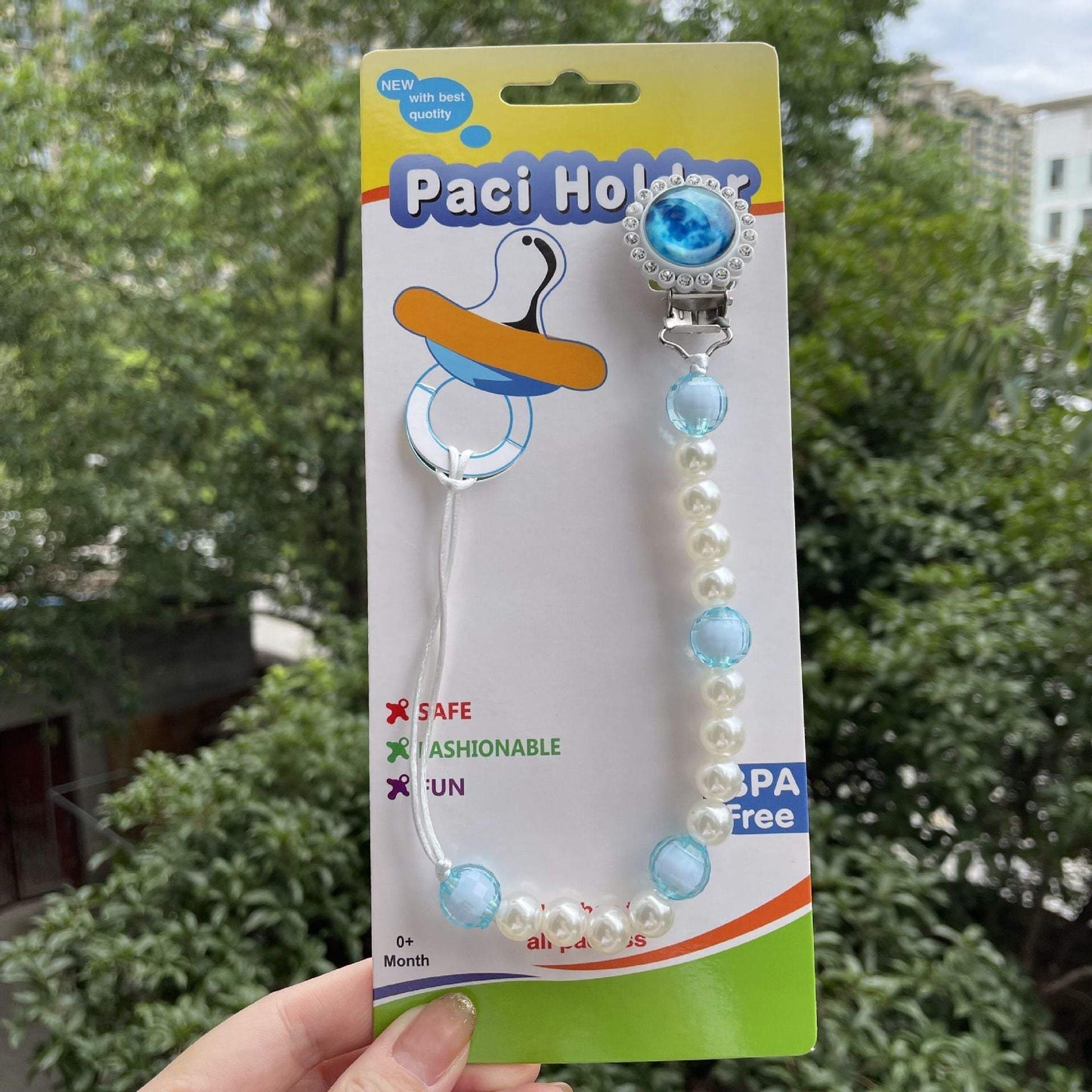 Luminous Nipple Clip Hand-woven Beads Anti-falling Chain