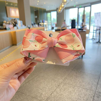 Children's Hairpin Pink Peach Bow Hair Accessories
