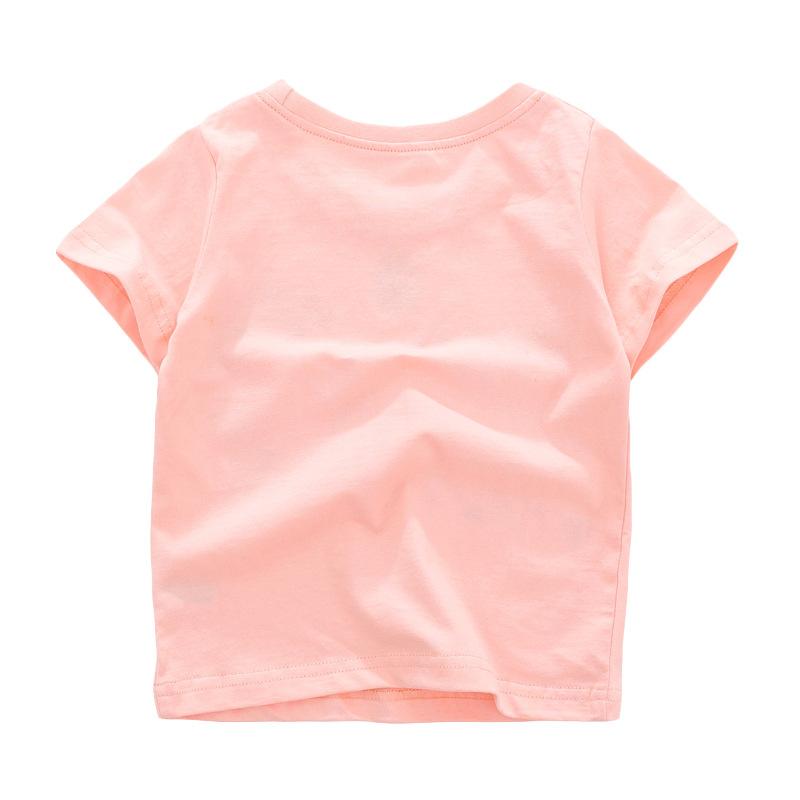 Children's Short Sleeved Children's T-shirt Cotton Round Neck Girls' T-shirt