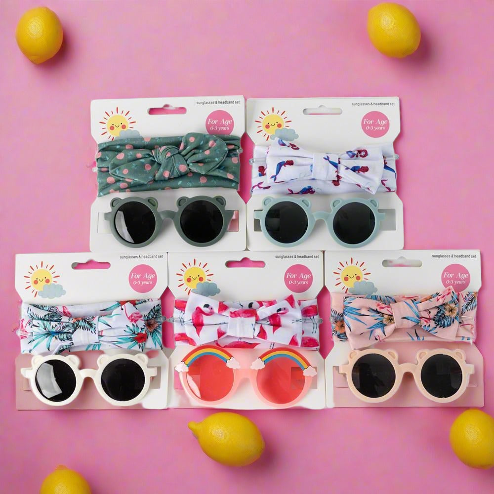 Children's Sunglasses Print Headband Two-Piece Set