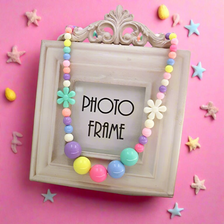 Children's Necklace Colorful Princess Acrylic Necklace