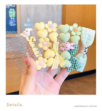 Children's Hairpin Comb Girl's Headdress 3pcs/set
