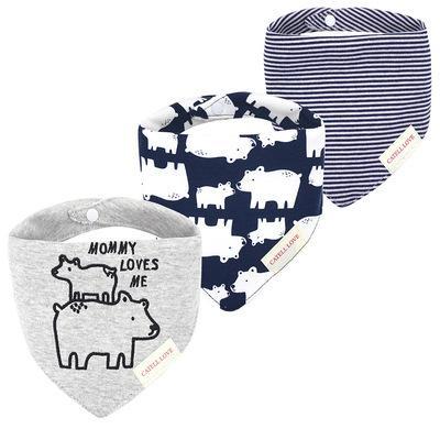 3pcs/set Baby Triangle Bib Saliva towel