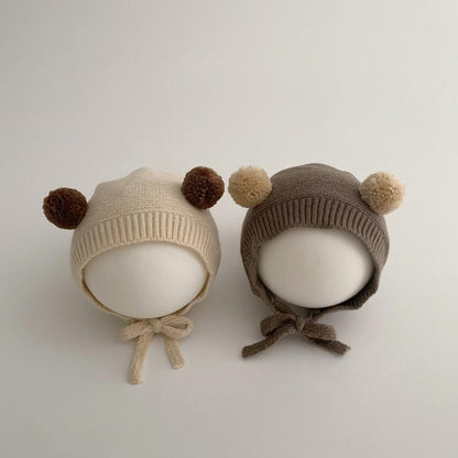 Baby Thickened Knit Hat Ear Wool Cap