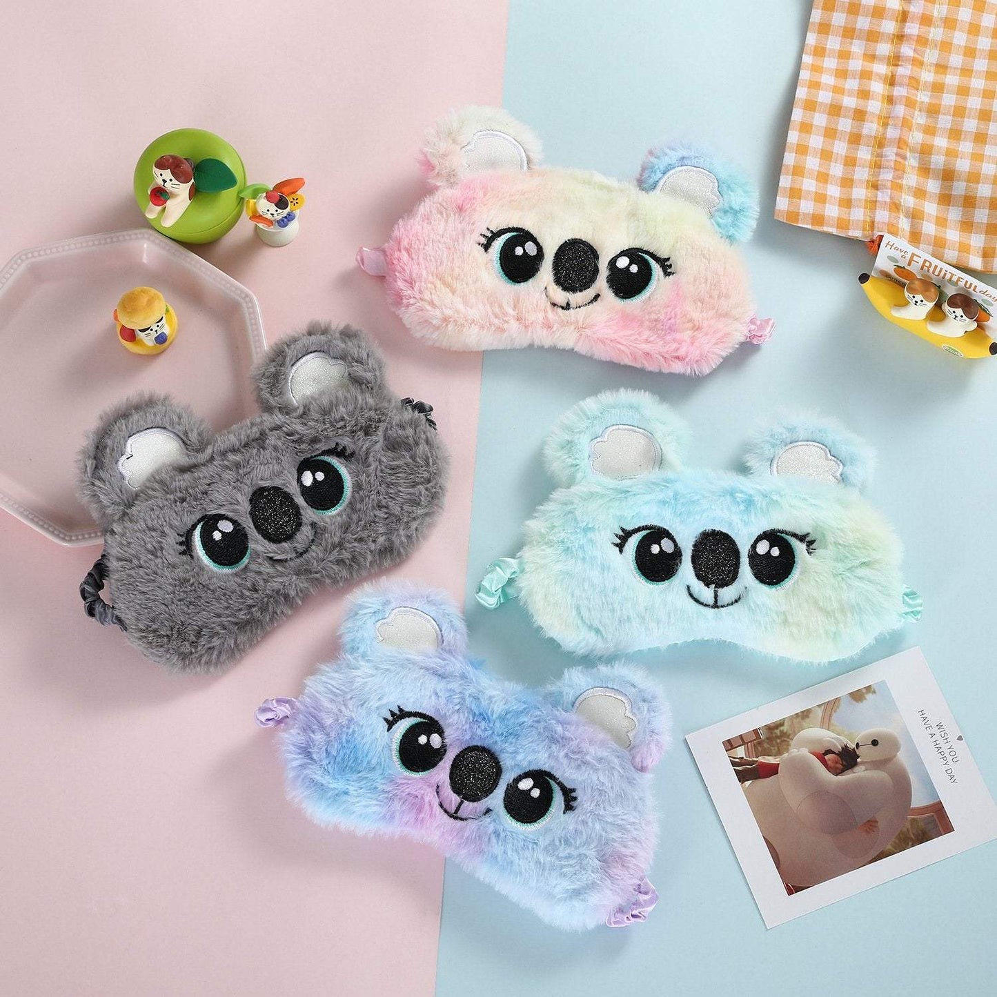 Children's Koala Cartoon Eye Patch Plush Sleep Eyeshade