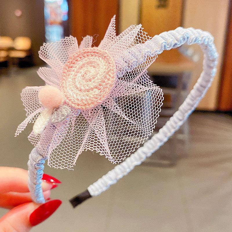 Girl's Hair Hoop Mesh Cartoon Broken Hair Clip Headdress