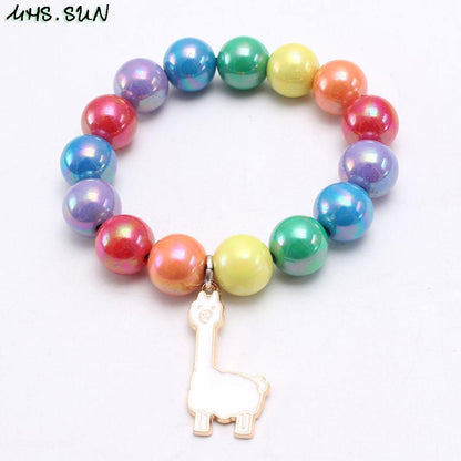 Rainbow Beaded Bracelet for Children