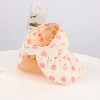 Colorful Dot Children's Foldable Empty Top Sunshade Hat