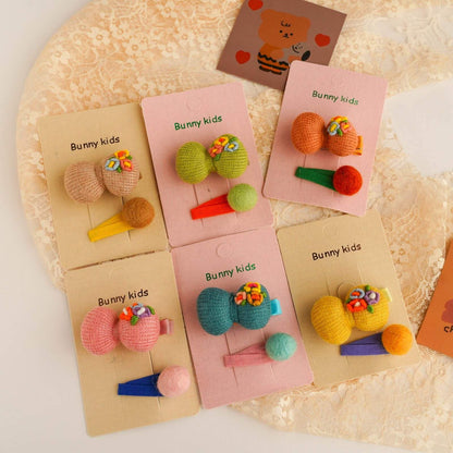 Children's Embroidered Hairpin Hair Accessories