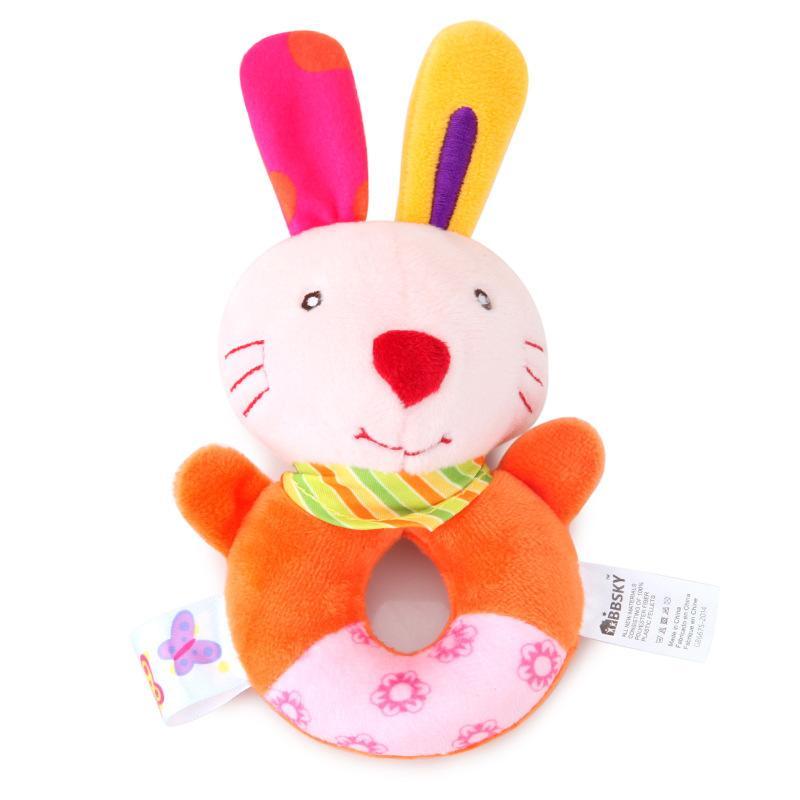 Baby Puppy Ring Bell Round Hand Plush Toy