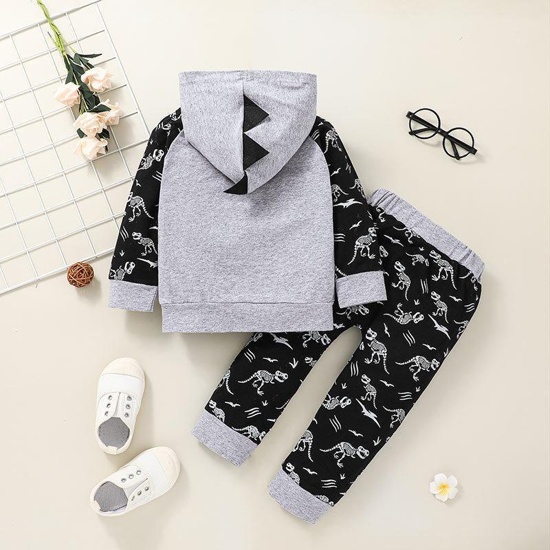 Children's Cartoon Sweater Suit Hooded Top