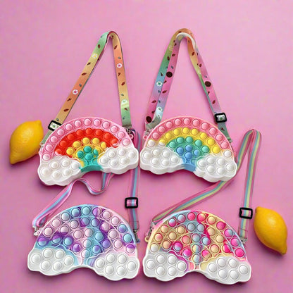 Mobile Coin Purse Silicone Rainbow Cloud Silicone Bag