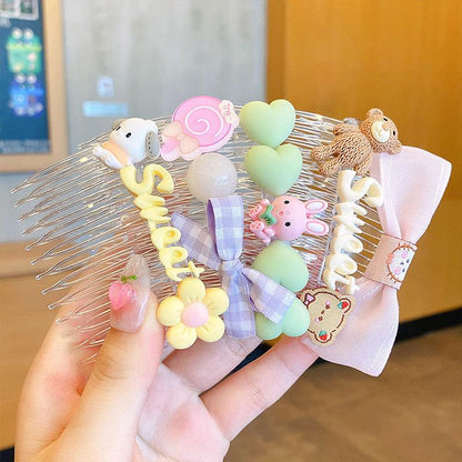 Children's Hairpin Comb Girl's Headdress 3pcs/set