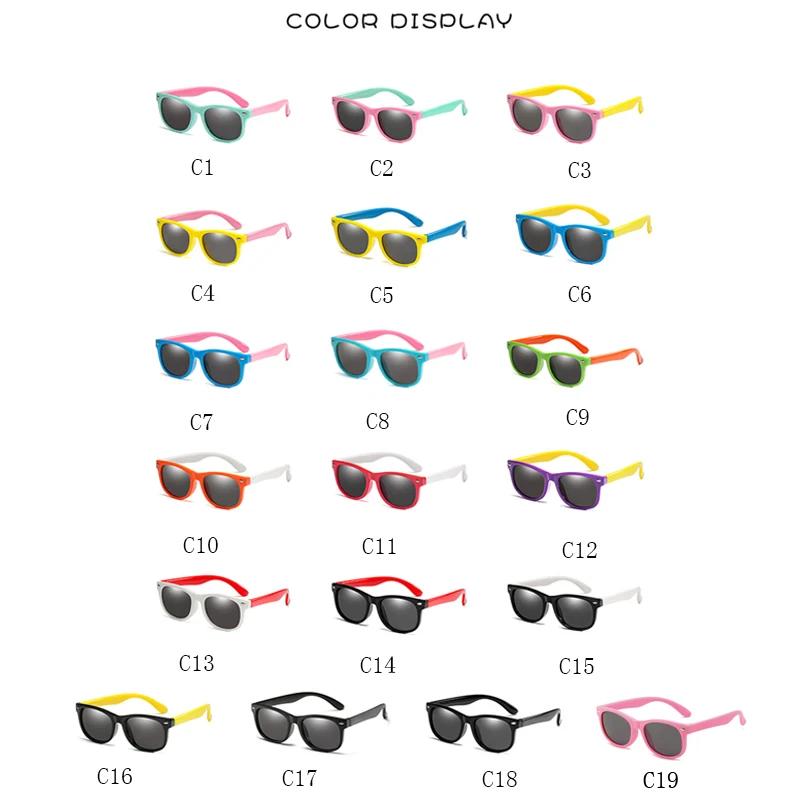 Polarized Kids Sunglasses TR90 Silicone Gel Frame