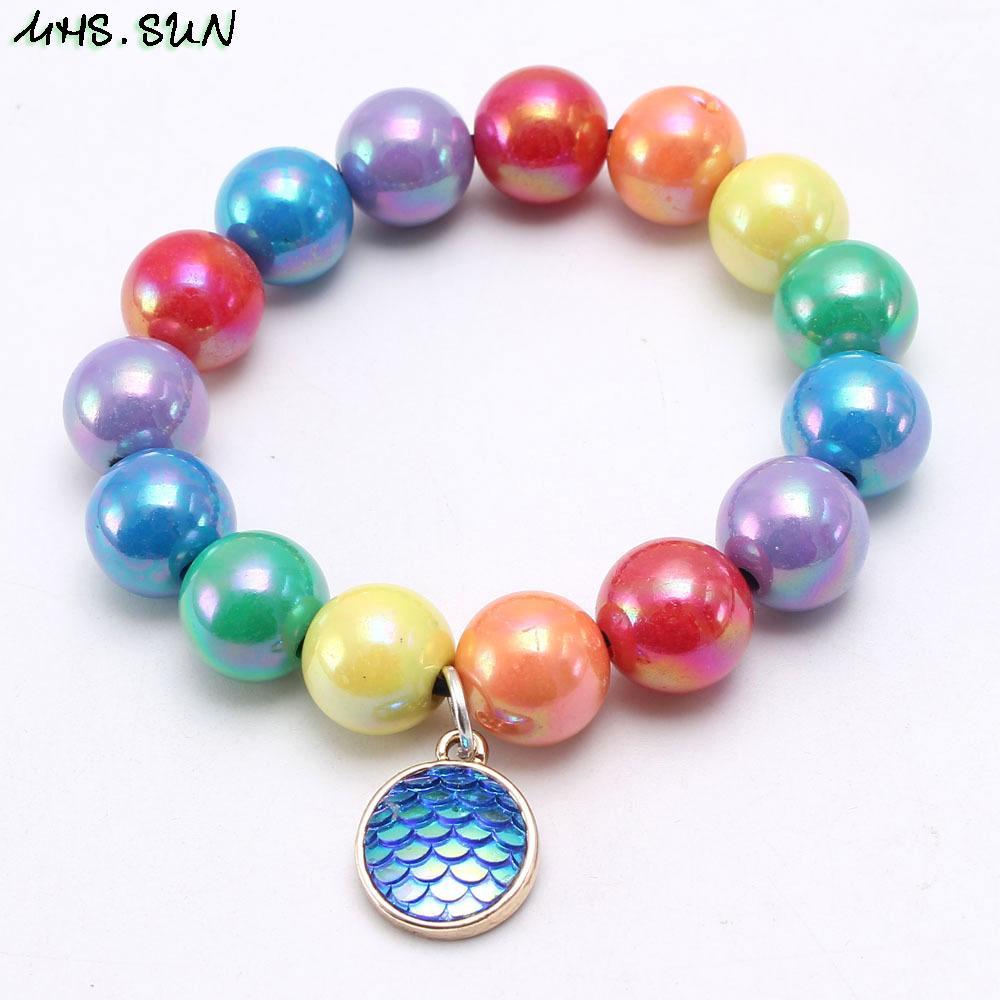 Rainbow Beaded Bracelet for Children