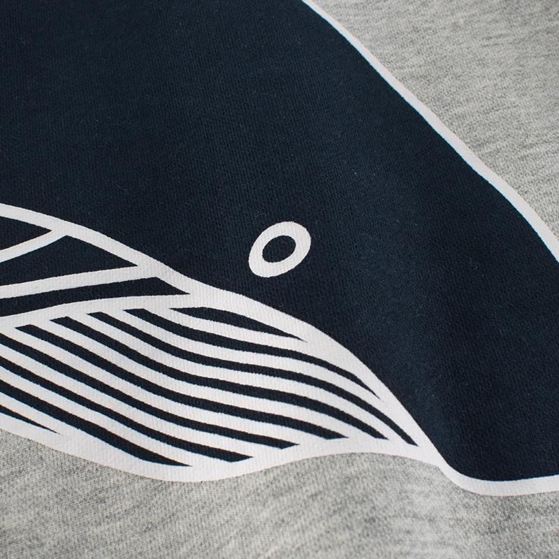 Children's Long Sleeve Grey Whale Sweatshirt
