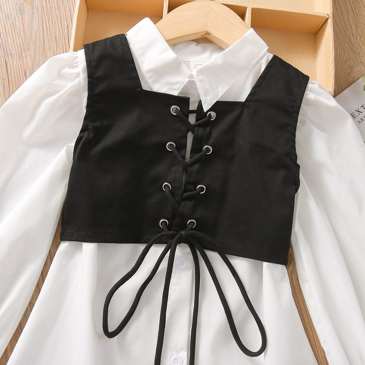 White shirt dress two piece set