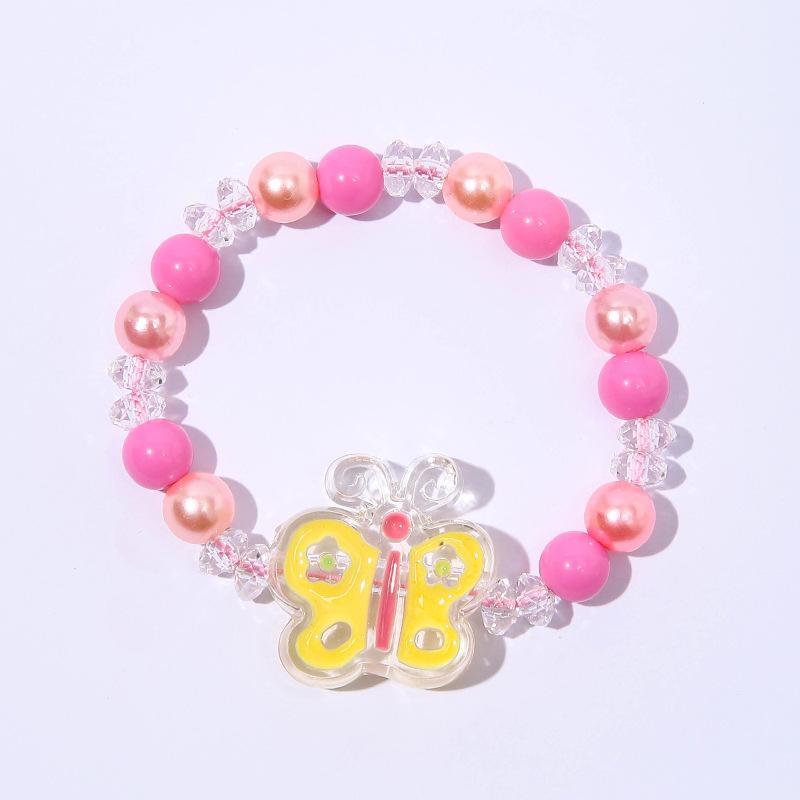 Children's Color Crystal Bracelet Transparent Handmade Beads