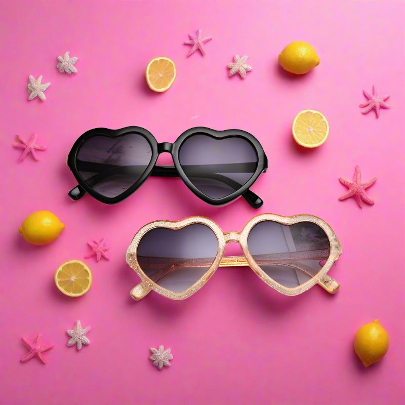 Children's Cute Heart-shaped Anti Ultraviolet Sunglasses