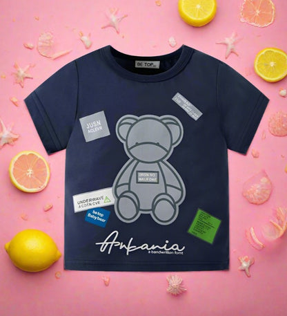 Children's fashion bear print boys