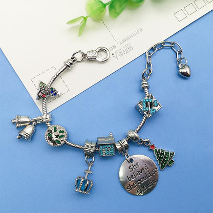 Christmas Children's Bracelet Set Handmade DIY Large Hole