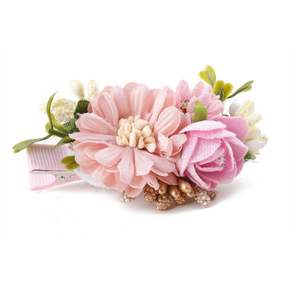 Pink Simulation Headflower Hair Accessories