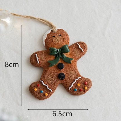 Resin Gingerbread Man Pendant Christmas Tree Decorative Ornaments