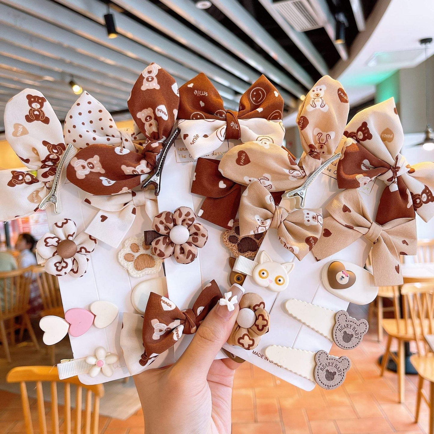 Children's Fabric Bow Hairpin