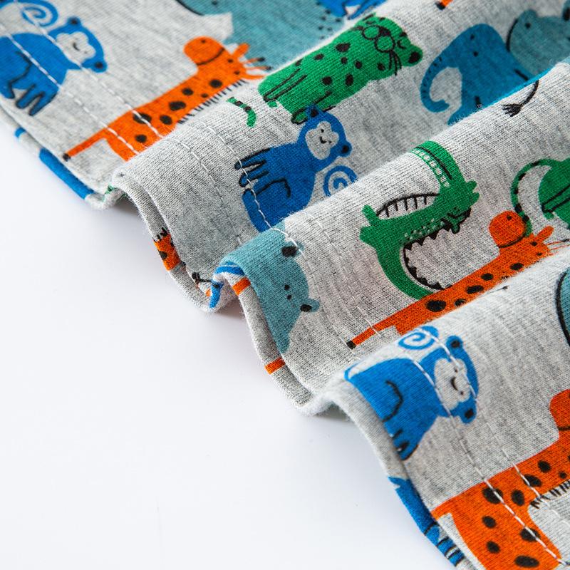 Children's short sleeved T-shirt cross border animal over print knitted boys' top