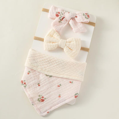 Baby Saliva Towel Nylon Headband Set
