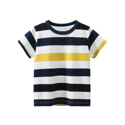 Boys' stripe half sleeve