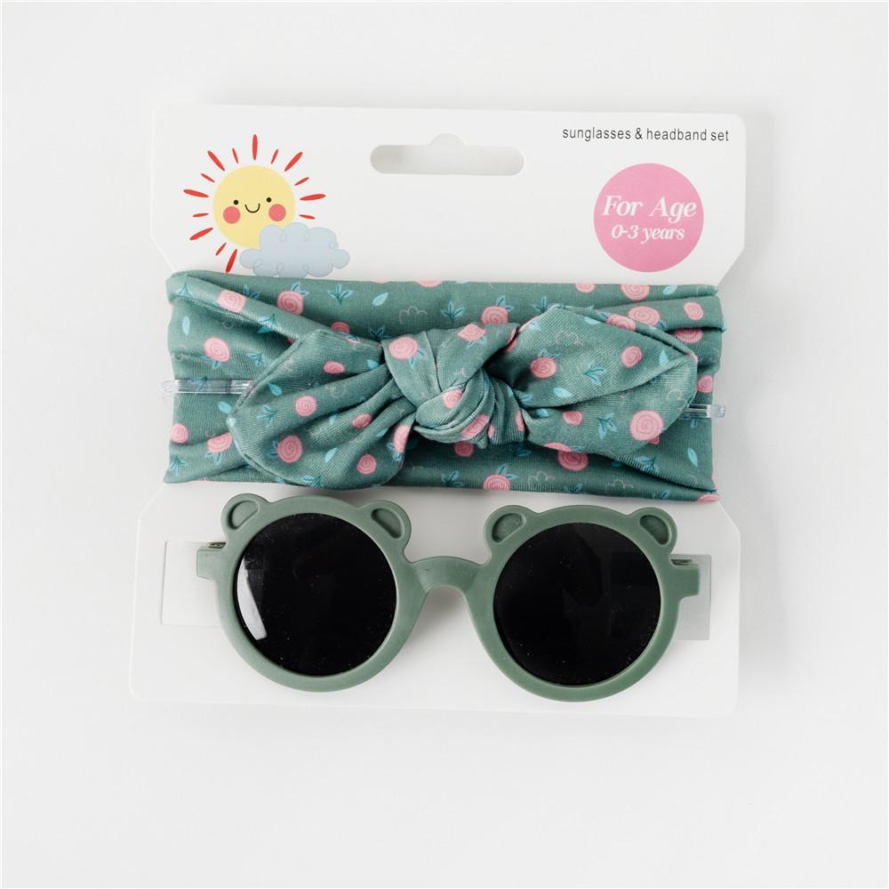 Children's Sunglasses Print Headband Two-Piece Set