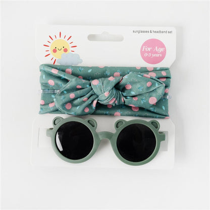 Children's Sunglasses Print Headband Two-Piece Set