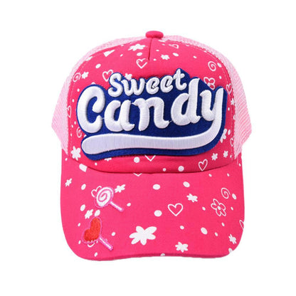 Children's Embroidered Letter Baseball Cap Sunshade Net Hat