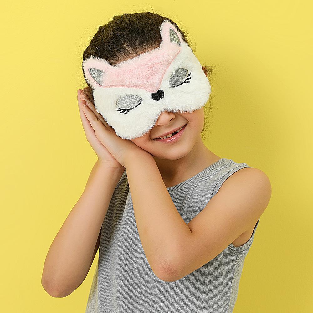 Children's Plush Eyeshade Cartoon Fox Pattern