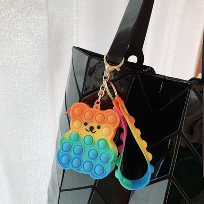 Small Keychain Coin Purse Spaceman Bear Fingertip Toy
