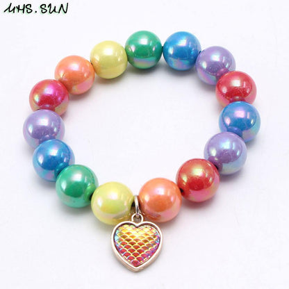 Rainbow Beaded Bracelet for Children