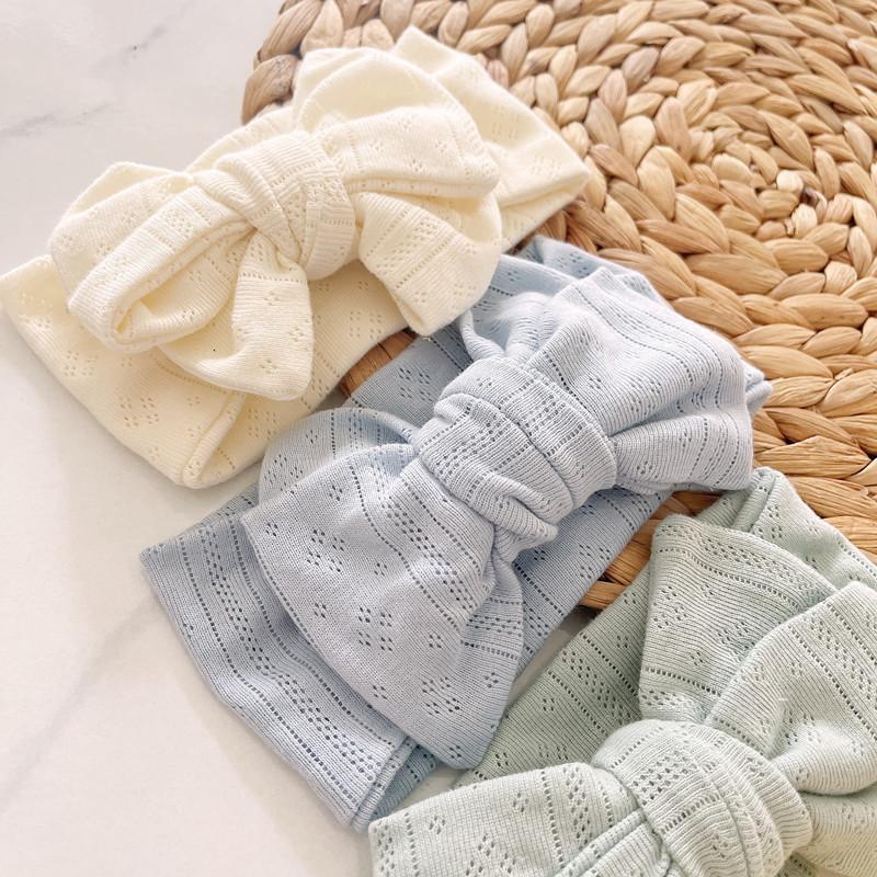 Children's Knitted Stretch Bow Hair Tape