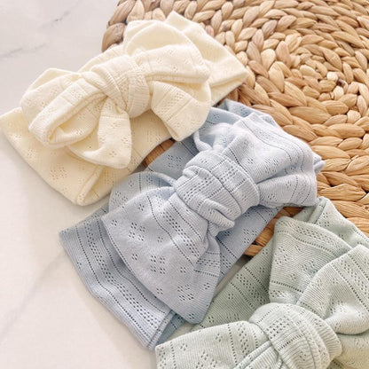 Children's Knitted Stretch Bow Hair Tape