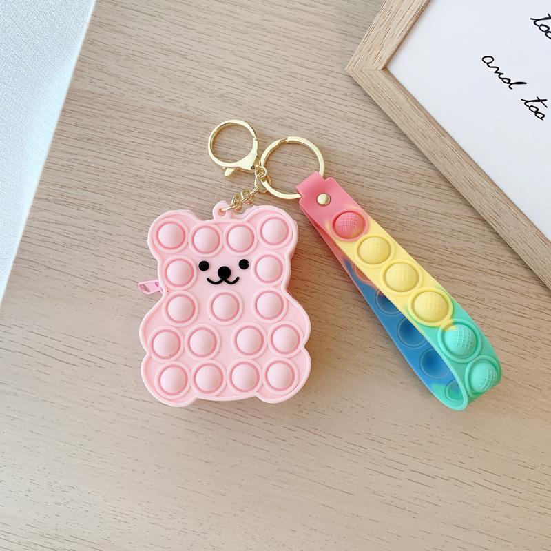 Small Keychain Coin Purse Spaceman Bear Fingertip Toy