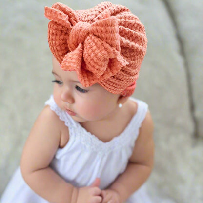 Children's Knitted Oversized Bow Baby Hat