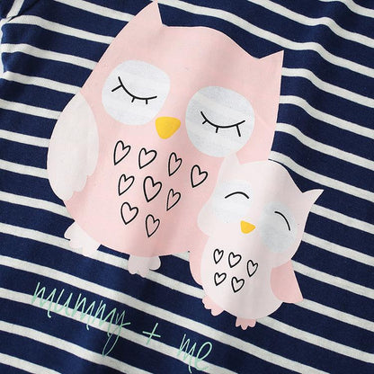 Children's cartoon cotton short sleeve round neck