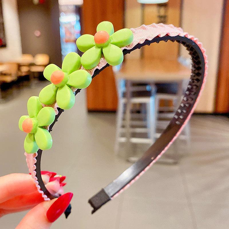 Girl's Hair Hoop Mesh Cartoon Broken Hair Clip Headdress