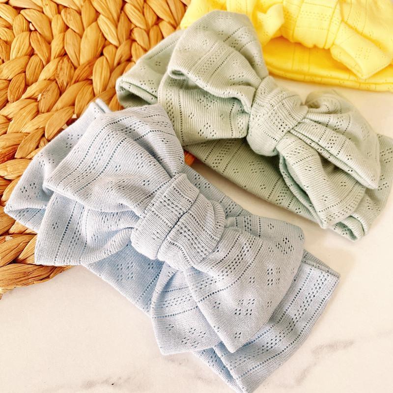 Children's Knitted Stretch Bow Hair Tape