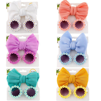 Children's Sunflower Sunglasses Headband Set