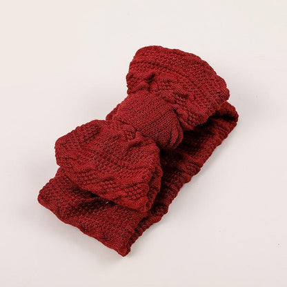 Children's Double Bow Knitted Hair Tape