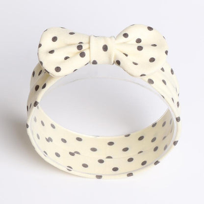 Baby Bow Headband Wave Dot Hair Band Solid Color