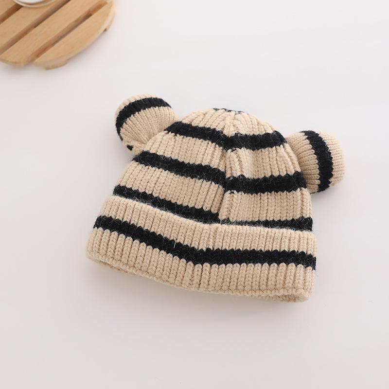 Striped Bear Kids Knit Hat