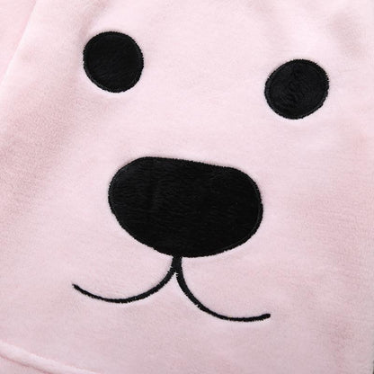 Children's Double-sided Flannel Warm Three-Piece Set for Autumn and Winter